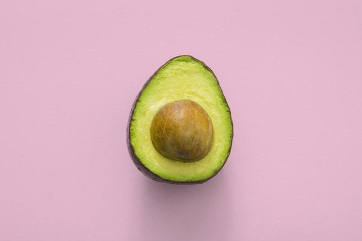 Avocado cut in half