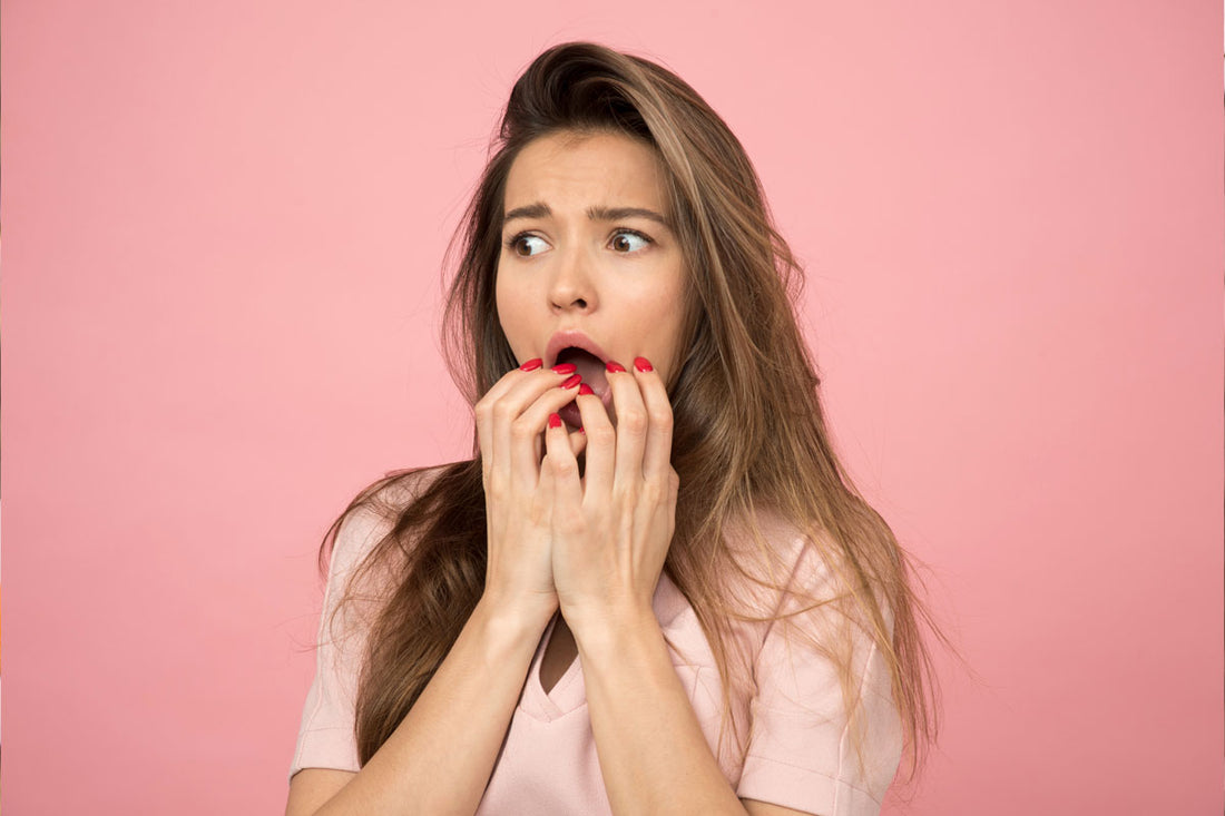 Woman scared and worried 