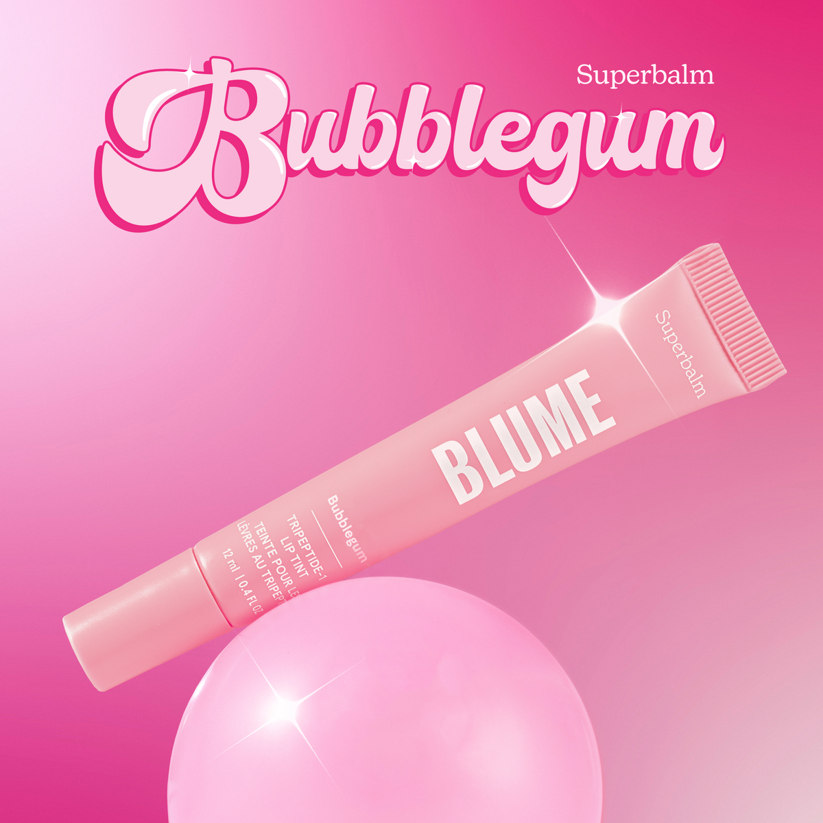 Superbalm Tripeptide-1 Lip Tint in Bubblegum
