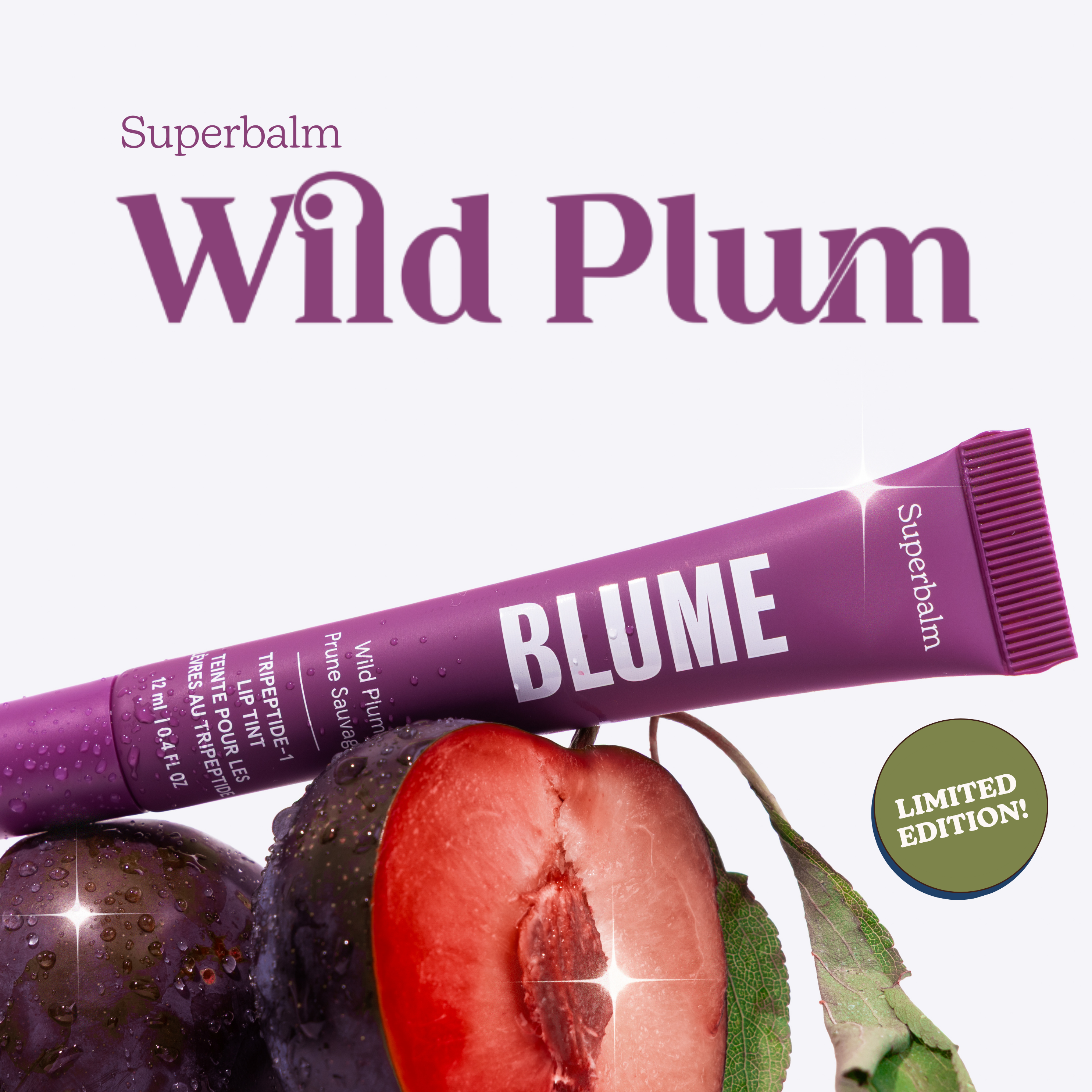 Superbalm Tripeptide-1 Lip Tint in Wild Plum