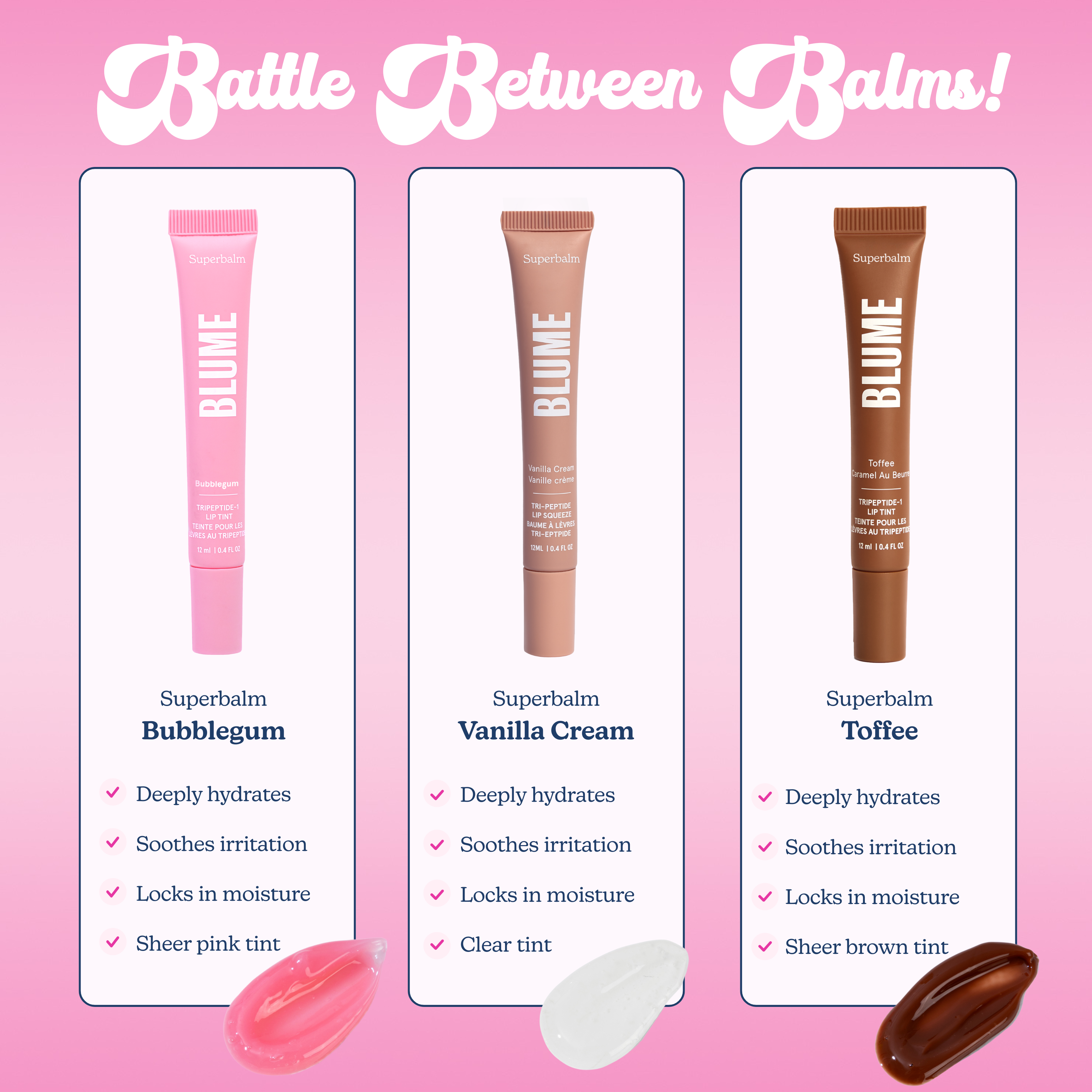 Superbalm Tripeptide-1 Lip Tint in Bubblegum