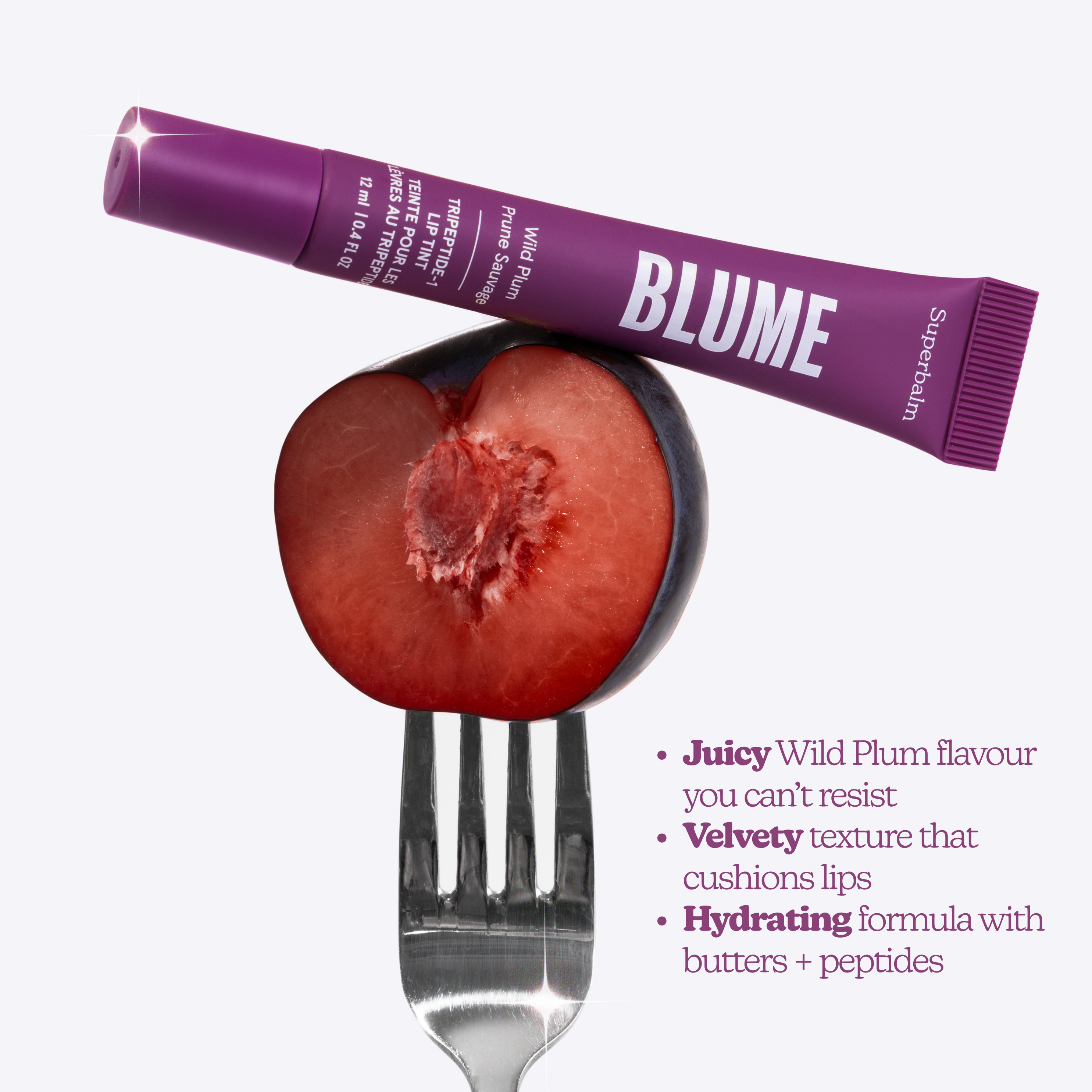 Superbalm Tripeptide-1 Lip Tint in Wild Plum
