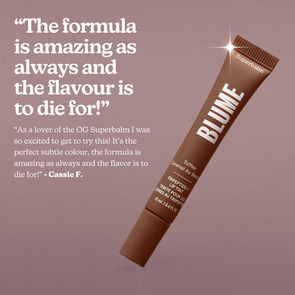 Superbalm Tripeptide-1 Lip Tint in Toffee