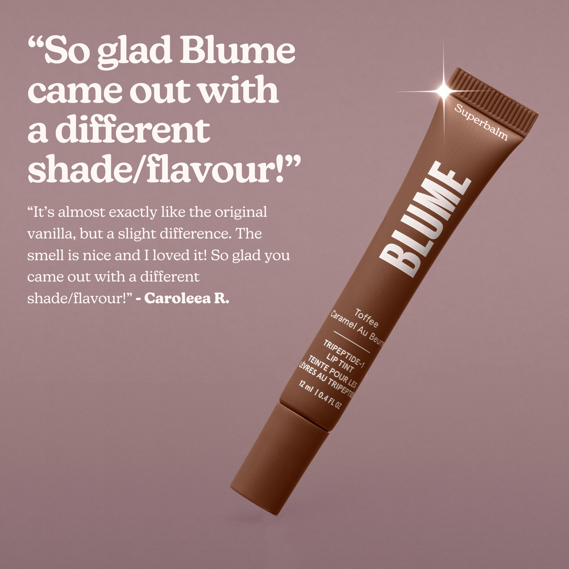 Superbalm Tripeptide-1 Lip Tint in Toffee
